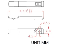 Black Stainless Steel Clip CA-07A><noscript><img width=