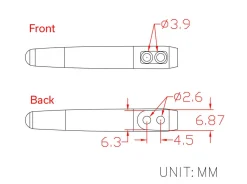 Four Flamed Titanium Clips T002C><noscript><img width=