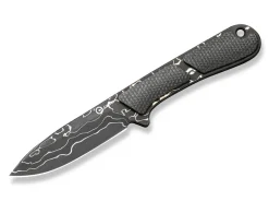 Mini Elementum Fixed Micarta Dark Green Damascus><noscript><img width=