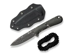 Mini Elementum Fixed Micarta Dark Green Damascus><noscript><img width=