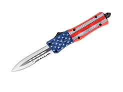Small CTK-1 Cerakote American Flag Dagger 1-Side Serrated>CobraTec New