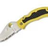 Snap-It Salt Lightweight Yellow Serrated>Spyderco Hot